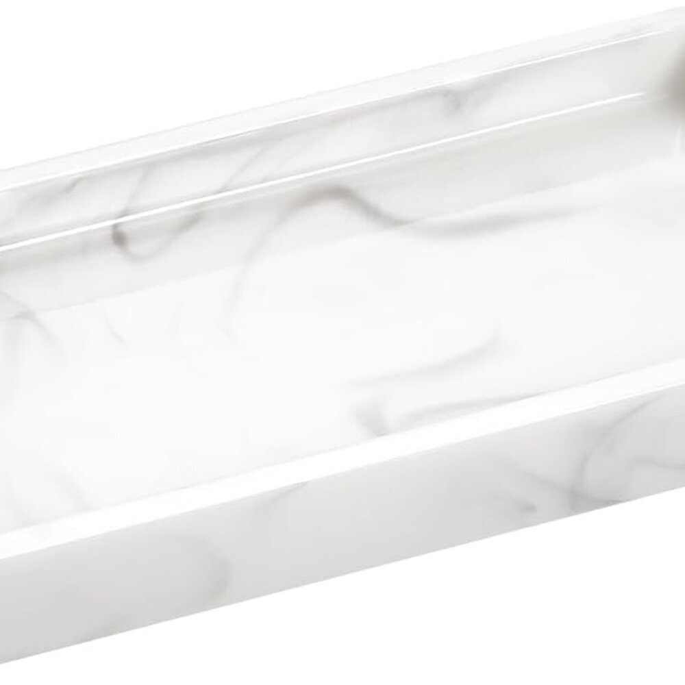 Bathroom Vanity Tray, Small 8" Rectangular Resin Kitchen Soap Dresser Jewelry Di